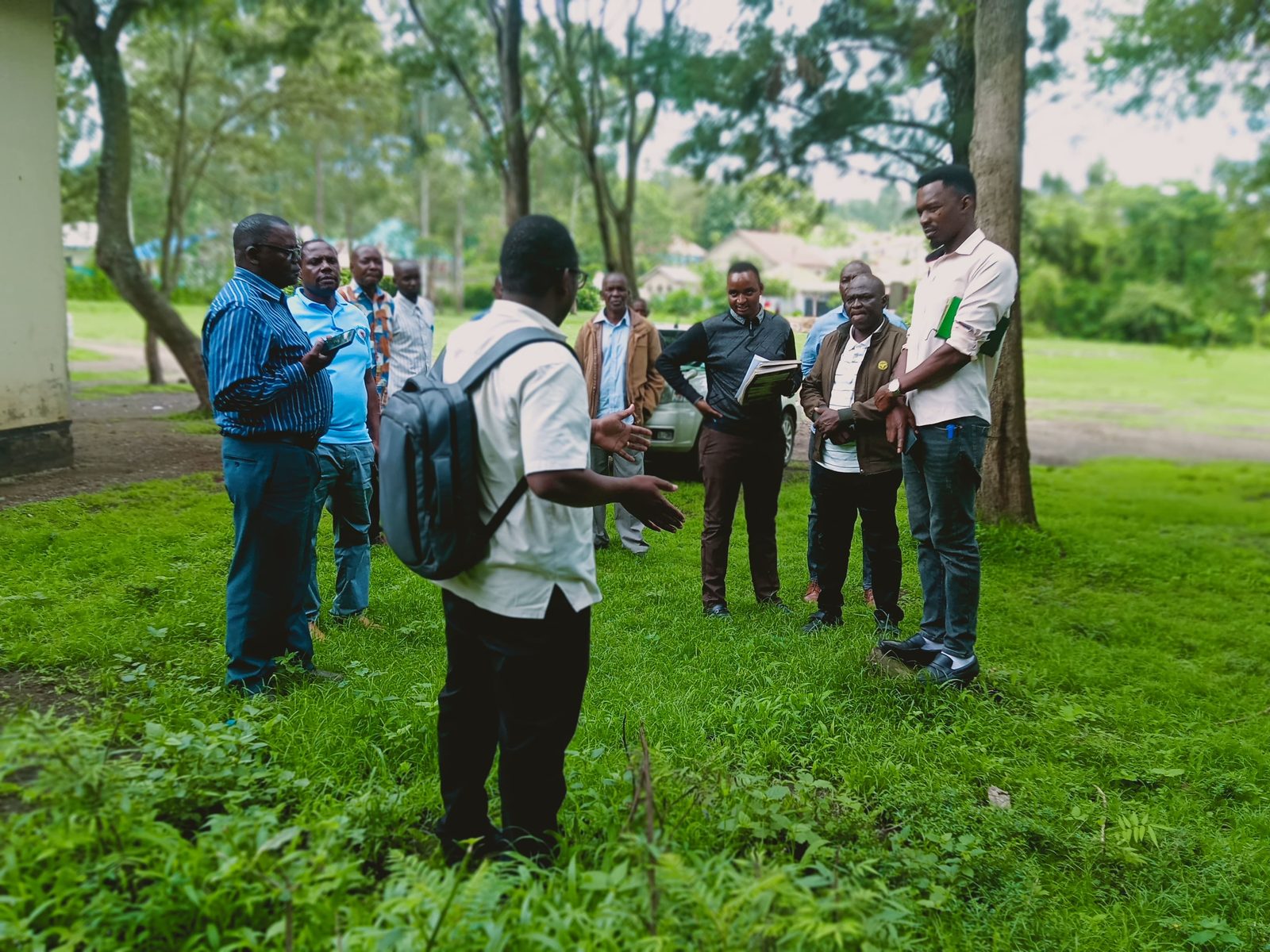 UPC researchers and local stakeholders in discussion during a site visit in Arusha